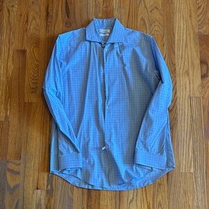 Men's Blue Calvin Klein Checkered Shirt